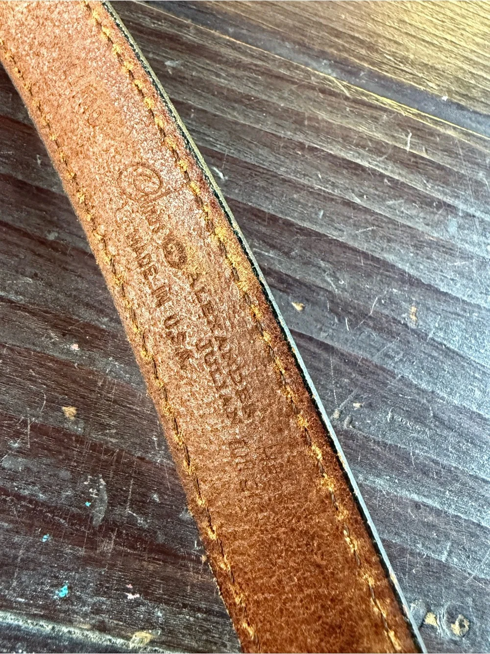Colours By Alexander Julian’s Brown Leather Belt Size 49